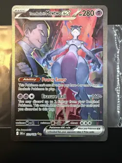 Team Rockets Mewtwo EX Sir Destined Rivals Card Pokemon TCG 231/182 NM / P FRESH - Image 1