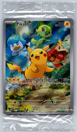 Pikachu SVP027 - Pokemon TCG Scarlet & Violet Promo Illustration Rare SEALED NM - Image 1