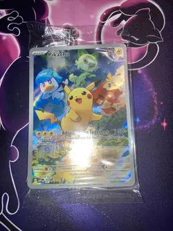 Pikachu SVP027 - Pokemon TCG Scarlet & Violet Promo Illustration Rare SEALED NM - Image 1