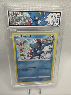 Pokemon TCG Sneasel 030/198 Chilling Reign Crimped Error Card Graded EGC 8.5 - Image 1