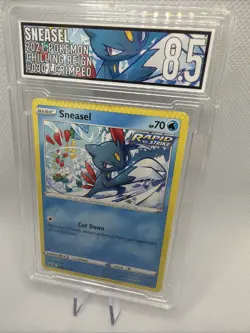Pokemon TCG Sneasel 030/198 Chilling Reign Crimped Error Card Graded EGC 8.5 - Image 2