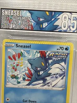 Pokemon TCG Sneasel 030/198 Chilling Reign Crimped Error Card Graded EGC 8.5 - Image 4