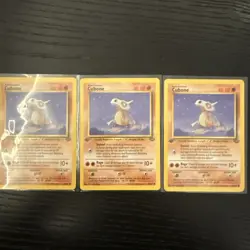 Three Pokemon TCG Cubone Jungle Card 50/64 Regular Common 1st Edition - Image 1
