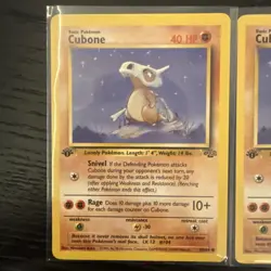 Three Pokemon TCG Cubone Jungle Card 50/64 Regular Common 1st Edition - Image 2