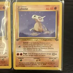Three Pokemon TCG Cubone Jungle Card 50/64 Regular Common 1st Edition - Image 4