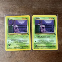GRIMER 48/62 Fossil Pokemon Card Lot Of 2 - Image 1