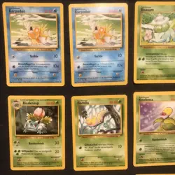 Vtg Pokemon TCG 17 Card Lot German Deutsch CURVED- Base Jungle Rocket WOTC - Image 3