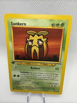 Pokemon Neo Destiny Sunkern Card 83/105 Vintage WOTC, Near Mint/Mint (NM/M) - Image 2