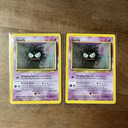 GASTLY 50/102 Base Set Pokemon Card Lot Of 2 - Image 1