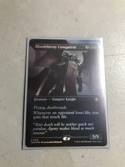MTG English Bloodthirsty Conqueror (Borderless) NM Foil Foundations - Image 1