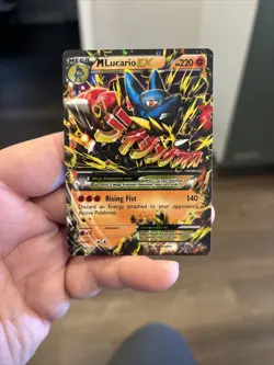 Pokemon TCG M Lucario EX Holo Ultra Rare Card 55/111 Furious Fists - Image 1