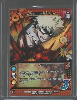 UniVersus Card Howitzer Impact My Hero Academia MHA01 SE 76/180 Starter Foil! NM - Image 1
