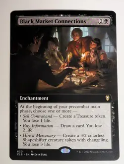 MTG - Black Market Connections - CLB - R - Ext Art - 620 - Image 1
