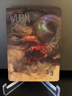 Nils Hamm Magic The Gathering Full Art Foil Wurm Deathtouch Token Kickstarter - Image 1
