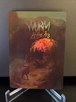 Nils Hamm Magic The Gathering Full Art Foil Wurm Lifelink Token Kickstarter - Image 1
