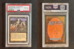 1994 Revised Magic The Gathering MTG Drudge Skeletons PSA 10 Gem Mint - Image 1