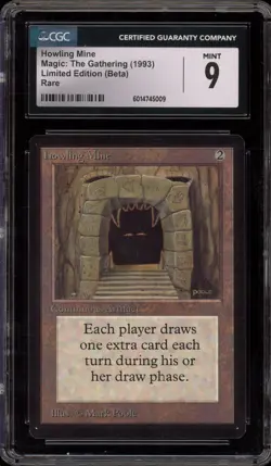Magic The Gathering MTG Howling Mine Beta Rare CGC 9 Mint - Image 1