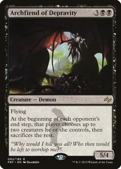 MTG Archfiend of Depravity - Fate Reforged - NM/Mint, Rare Demon! - Image 1