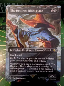 The Destined Black Mage (Borderless) MTG Commander: Final Fantasy Regular NM - Image 1