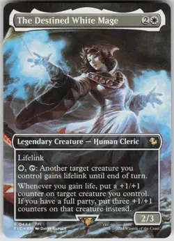 MTG The Destined White Mage Normal NM Commander FINAL FANTASY Magic 444 - Image 1
