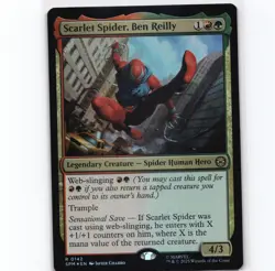 Scarlet Spider, Ben Reilly Foil R Marvel's Spider-Man 142 NM MKM - Image 1