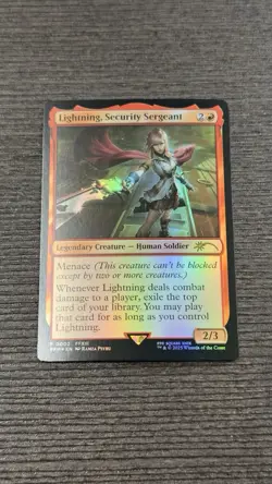 Lightning, Security Sergeant Final Fantasy Foil Promo - NM P0002 PRM MTG Magic - Image 1