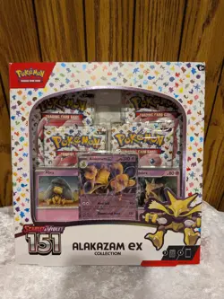 (1) Pokemon 151 Alakazam EX Collection Box NEW Sealed - Image 1