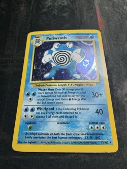 1999 Pokemon Poliwrath Holo Rare 13/102 | WOTC Base Set Vintage Card - Played - Image 5