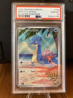 Pokemon Misty's Lapras Destined Rivals Illustration Rare #194 PSA 10 Gem Mint - Image 1