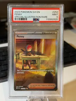 2023 POKEMON SVI EN-SCARLET & VIOLET SPECIAL ILLUSTRATION RARE #252 PENNY PSA 9 - Image 1