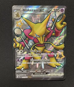 Pokemon TCG Alakazam ex 215/091 SV: Paldean Fates Shiny Ultra Rare Holofoil NM - Image 1