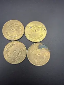 1999 Pokemon Battling Coin Game - 4 Coins Onyx Electrode Kadabra Zubat - Image 3