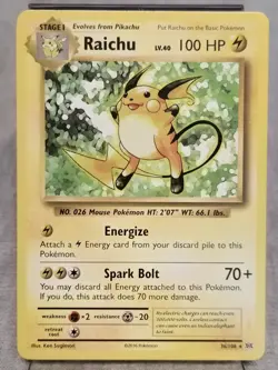 Raichu 36/108 XY Evolutions Non Holo Deck Exclusive Pokemon 2016 - Image 1