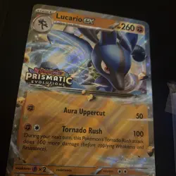Pokemon TCG: JUMBO 2025 Prismatic Evolutions SET STAMPED Lucario EX (051/131) - Image 2