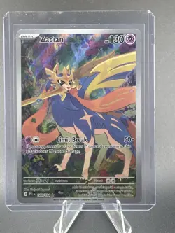 2025 Pokemon Phantasmal Flames EN Zacian Full Art Illustration Rare #100/094 2B - Image 1