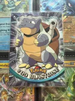 #09 Blastoise Topps Chrome 2000 Pokemon TV Animation Series 1 Non Foil - Image 1