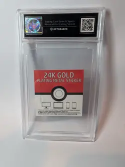 Meowth 24K Gold Plated Pokemon Sticker Korean Striking Candy Graded 10 - Image 2