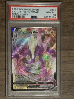 2020 Pokemon TOXTRICITY VMAX 071/192 [Full Art] [Rebel Clash] Gem Mint PSA 10 💎 - Image 1