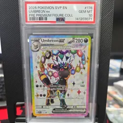 2025 PRISMATIC UMBREON EX #176 POKEMON SVP EN-SV BLACK STAR PROMO PSA 10 ! - Image 1