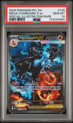 Pokemon 2025 Mega Charizard X ex 125/094 SIR Phantasmal Flames GEM MINT PSA 10 - Image 1