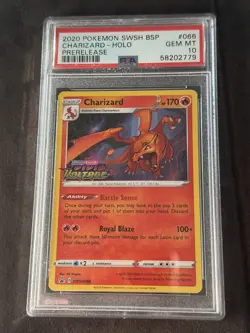 Charizard Vivid Voltage Prerelease SWSH066 PSA 10 - Image 1