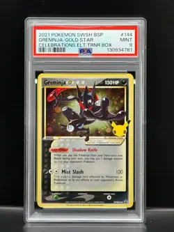 Greninja Gold Star Black Star Promo 2021 Pokemon Celebrations ETB PSA 9 Mint - Image 1
