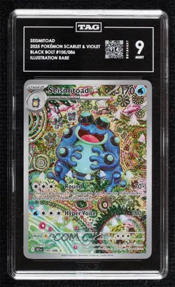 Seismitoad Illustration Rare Pokemon Black Bolt BLK TAG 9 MINT - Image 1