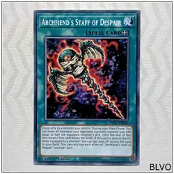 Archfiend's Staff of Despair - BLVO-EN063 - Common 1st Edition Yugioh - Image 1