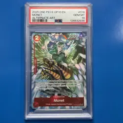 2025 ONE PIECE - Royal Blood #016 - MONET (Super Rare) Alt Art - PSA 10 - Image 1