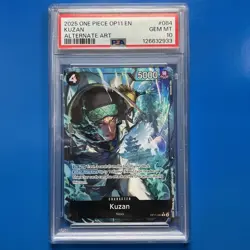 2025 ONE PIECE OP11-A FIST OF DIVINE SPEED 084 KUZAN ALTERNATE ART PSA 10 - Image 1