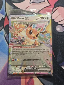 Pokemon Prismatic Evolutions Eevee ex 075/131 Surprise Box Stamped Sealed - Image 1