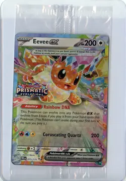 Pokemon Prismatic Evolutions Eevee ex 075/131 Surprise Box Stamped Sealed - Image 1