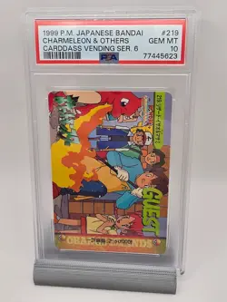 1999 Pokemon Bandai Charmeleon & Others #219 Carddass Vending Series 6 PSA 10 - Image 1