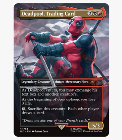 MTG Secret Lair Deadpool Singles - Deadly Rollick Saw Blasphemous Magic FOIL - Image 2